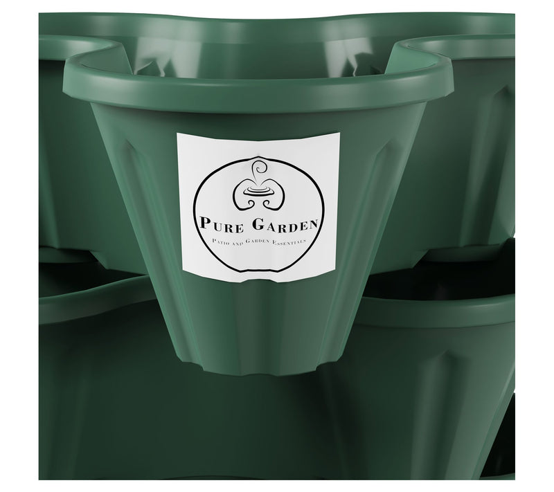 Set of 3 Stacking Planter Tower - Space SavingFlower Pots — View 7
