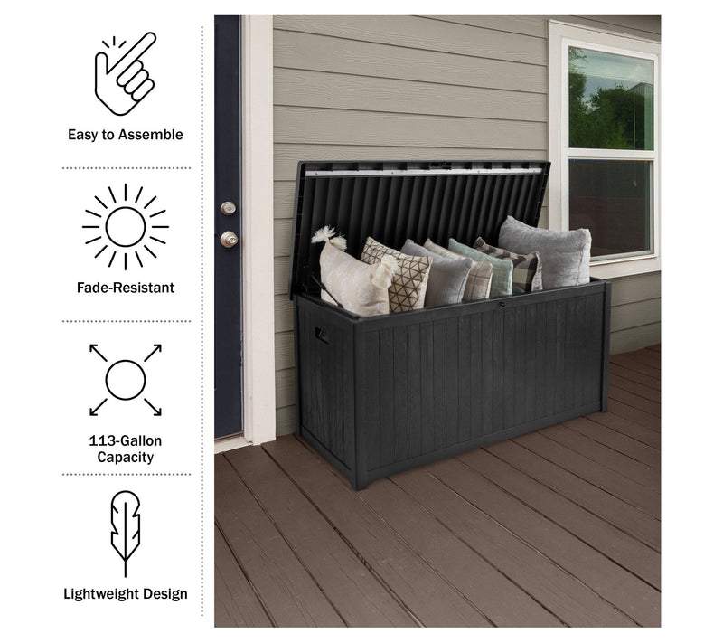 Pure Garden 113-Gallon Container for Patio Storage Deck Box — View 8