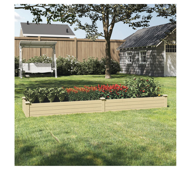 Home-Complete Raised Garden Bed - 8ftx2ft WoodPlanter Box — Main view