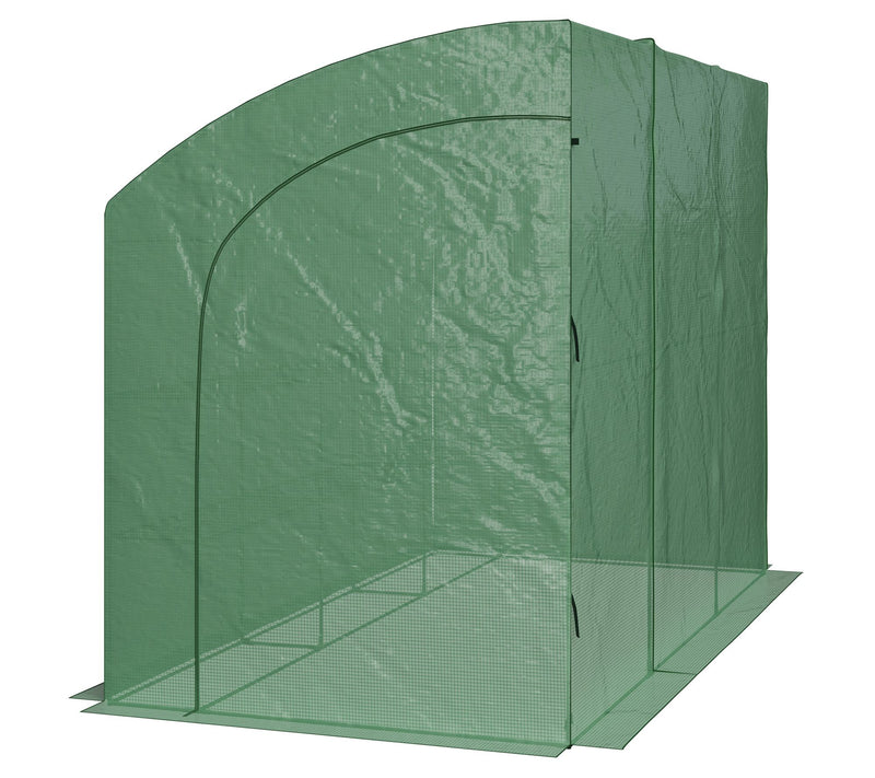 Home Complete Lean To Greenhouse - 10x5x7 ft w/Roll Up Doors — View 2