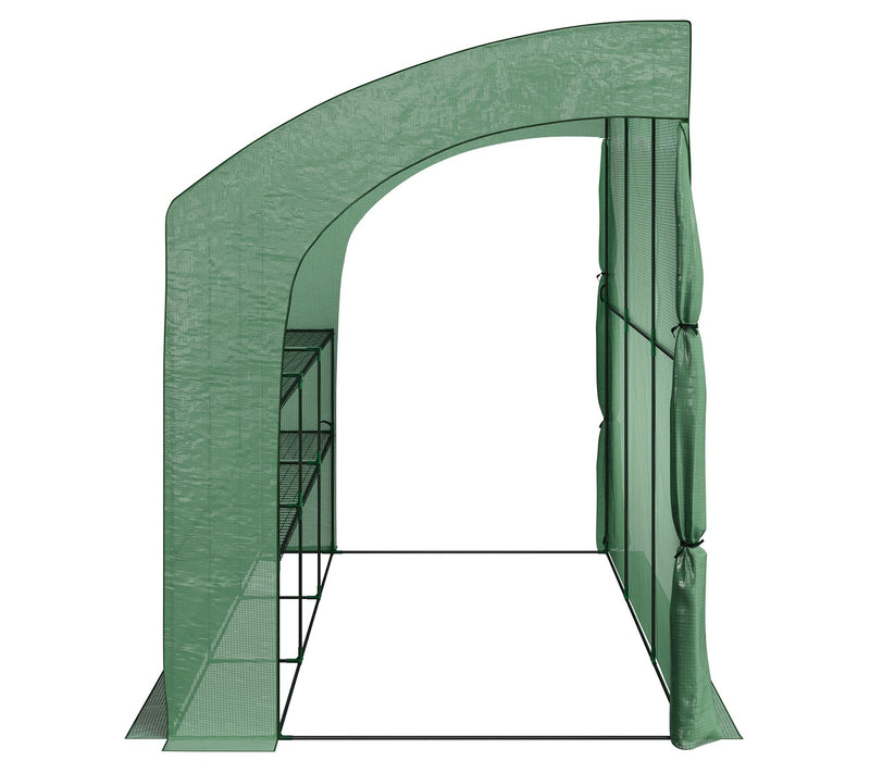 Home Complete Lean To Greenhouse - 10x5x7 ft w/Roll Up Doors — View 3