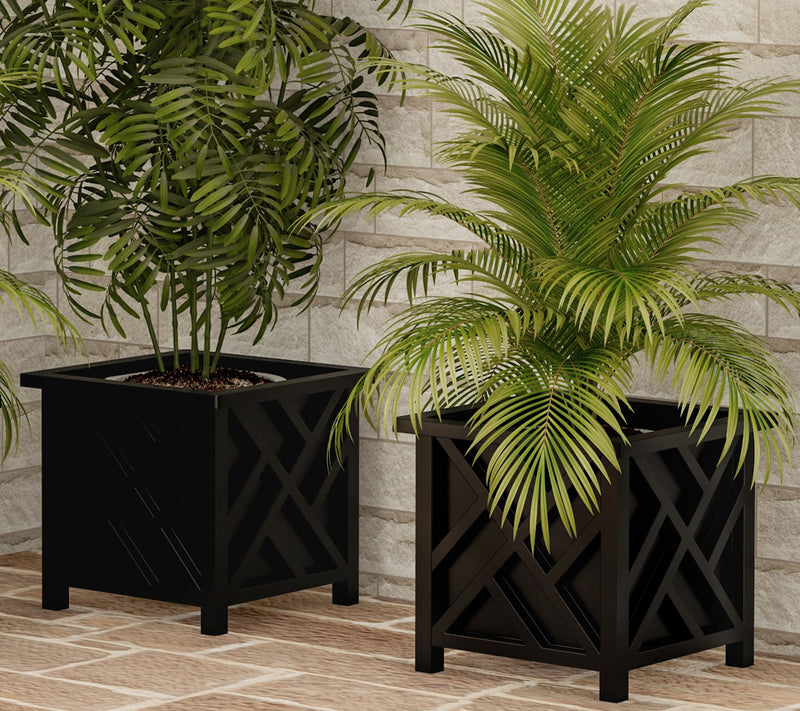 Pure Garden 2-Pack 14.75" Decorative Outdoor Flower Plant Pot — View 11