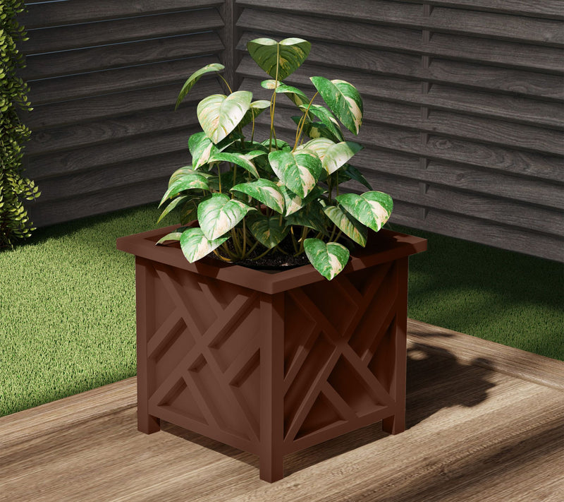 Pure Garden 14.75" Square Decorative OutdoorFlower — View 15