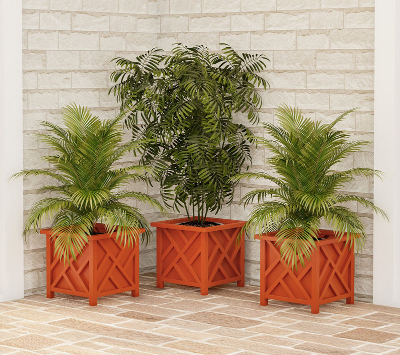 Pure Garden 14.75" Square Decorative OutdoorFlower — View 9