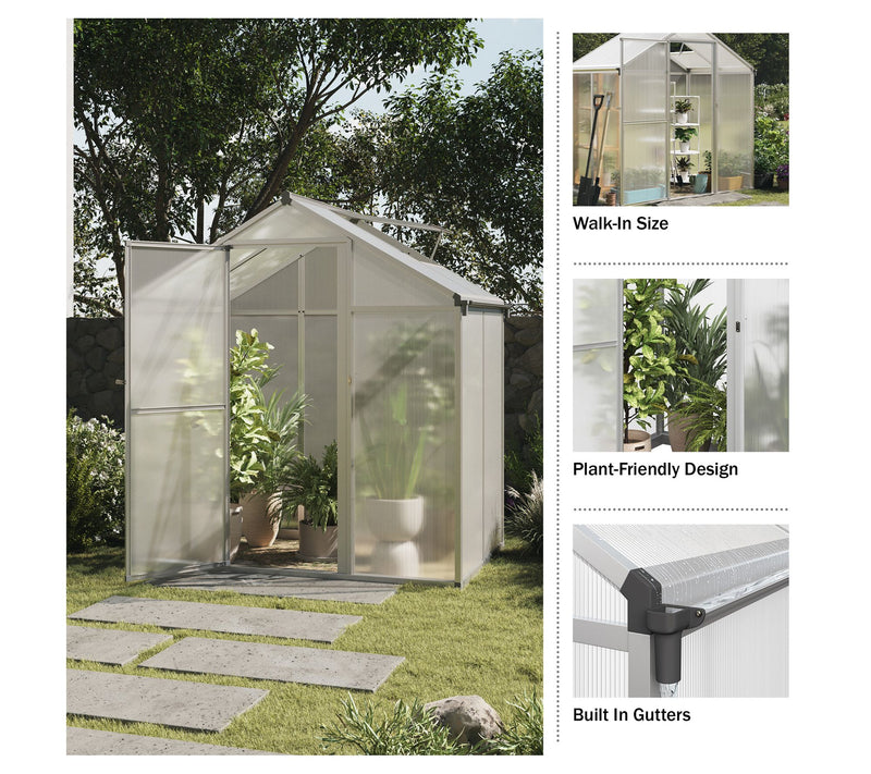 Home Complete Walk-In Greenhouse - 4x6 ft — View 5