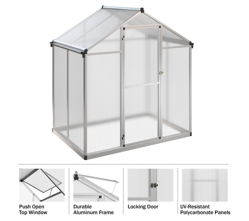 Home Complete Walk-In Greenhouse - 4x6 ft — View 4