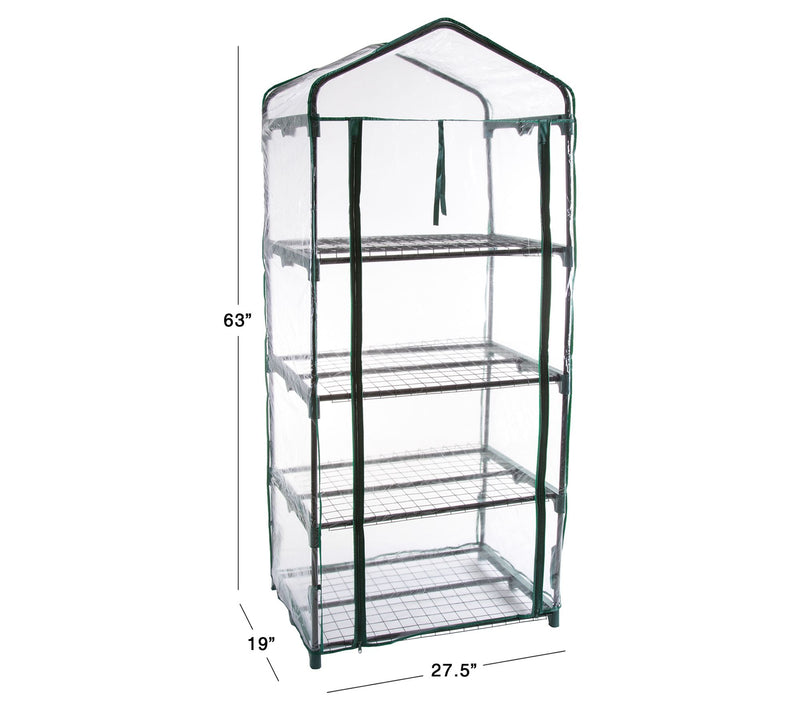 Pure Garden 4 Tier Mini Greenhouse with PVC Cover — View 3