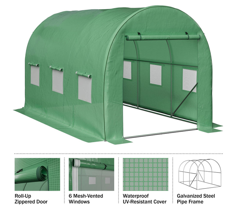 Home Complete Outdoor Green House w/ Vented Windows — View 7