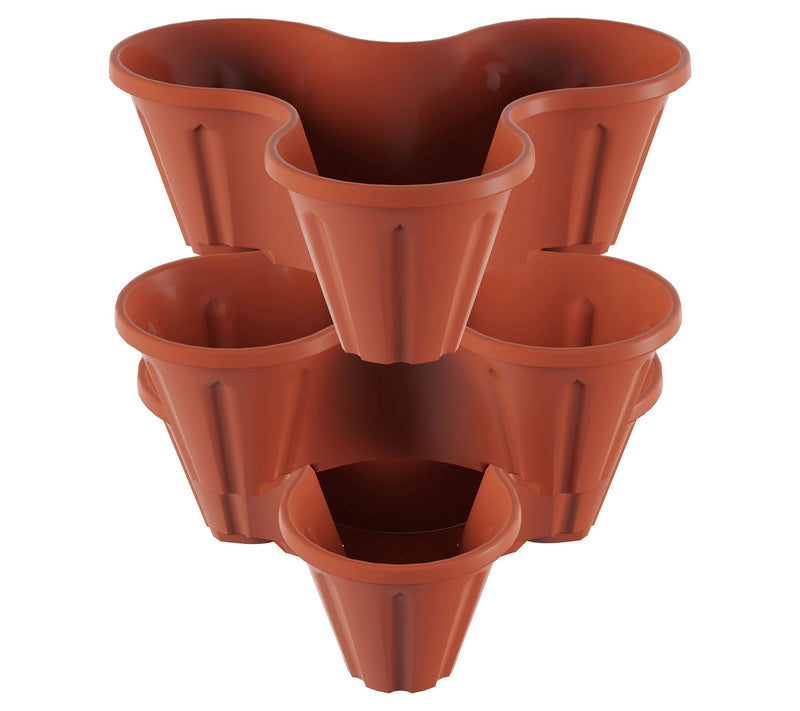 Pure Garden 3-Tier Stacking Flower Pots — View 2