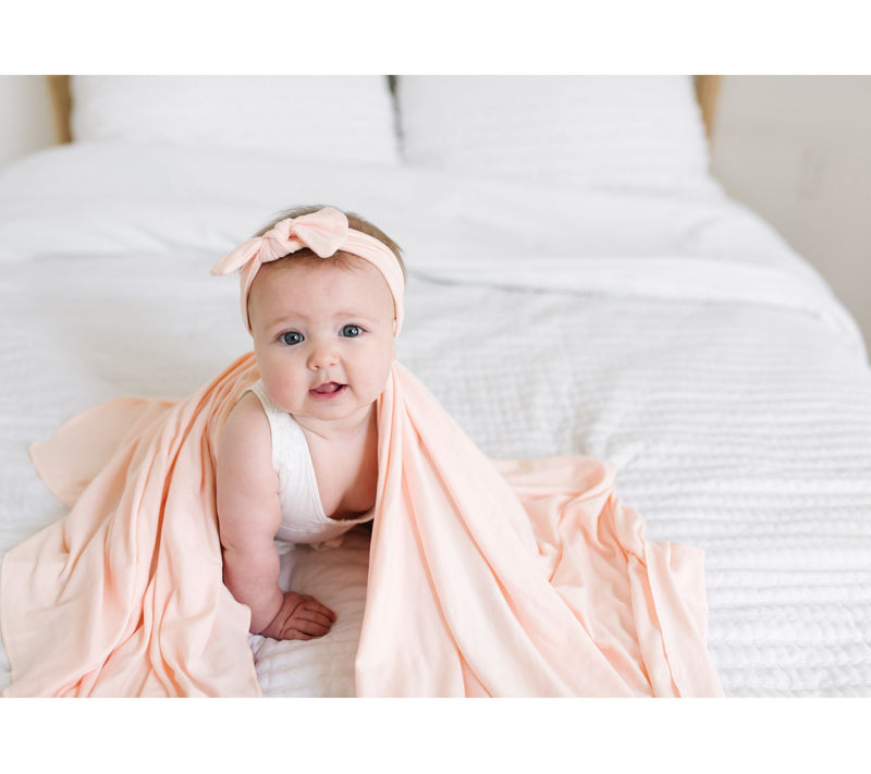 Copper Pearl Knit Swaddle Blanket — View 3