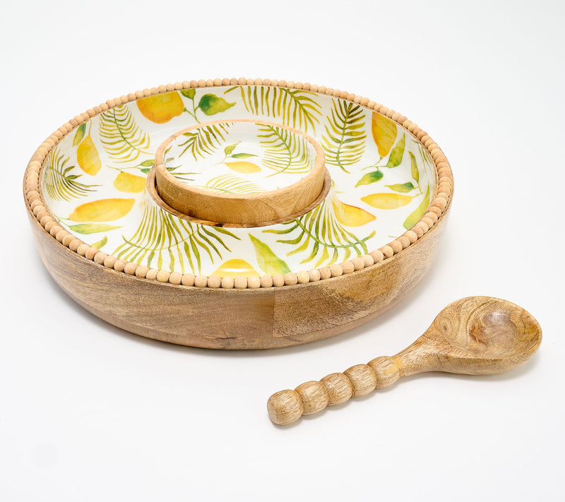 Temp-tations Seasonal Wood Chip and Dip Bowl — Main view