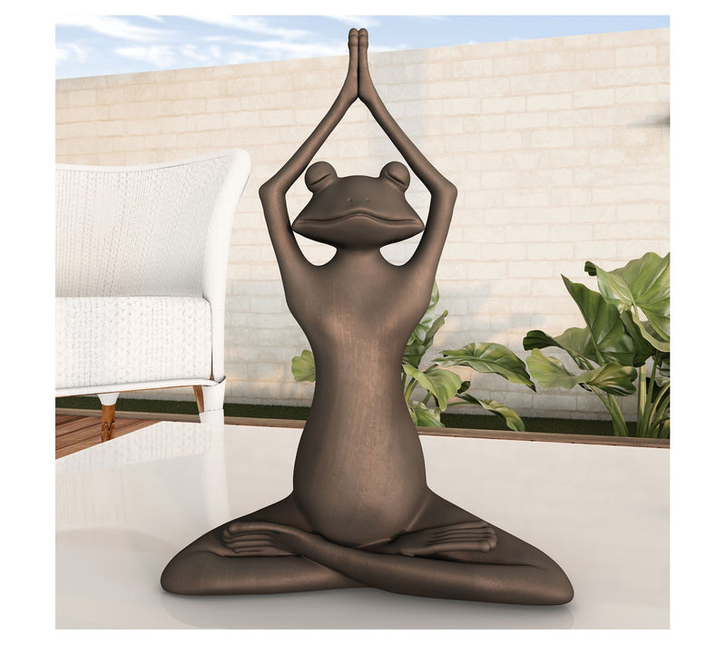 Pure Garden Stretching Frog Statue Zen Animal Yoga Figurine — View 7