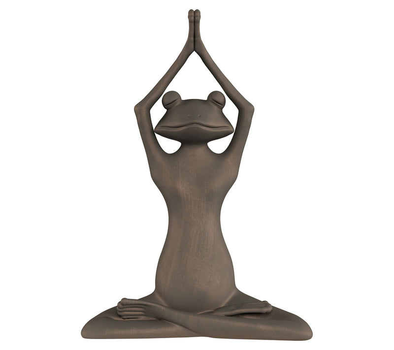 Pure Garden Stretching Frog Statue Zen Animal Yoga Figurine — View 2