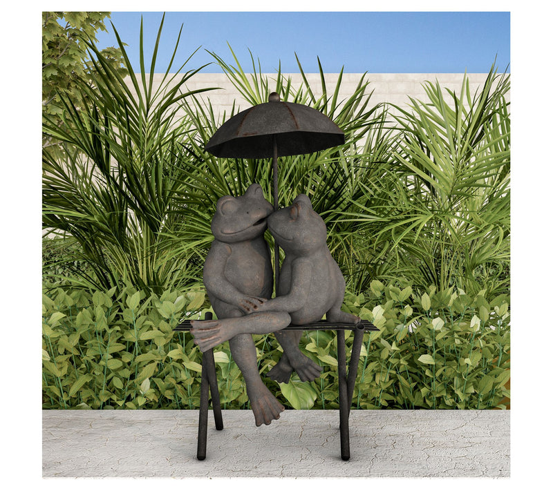 Pure Garden Frog Couple Whimsical Romantic Animal Figurine — View 10