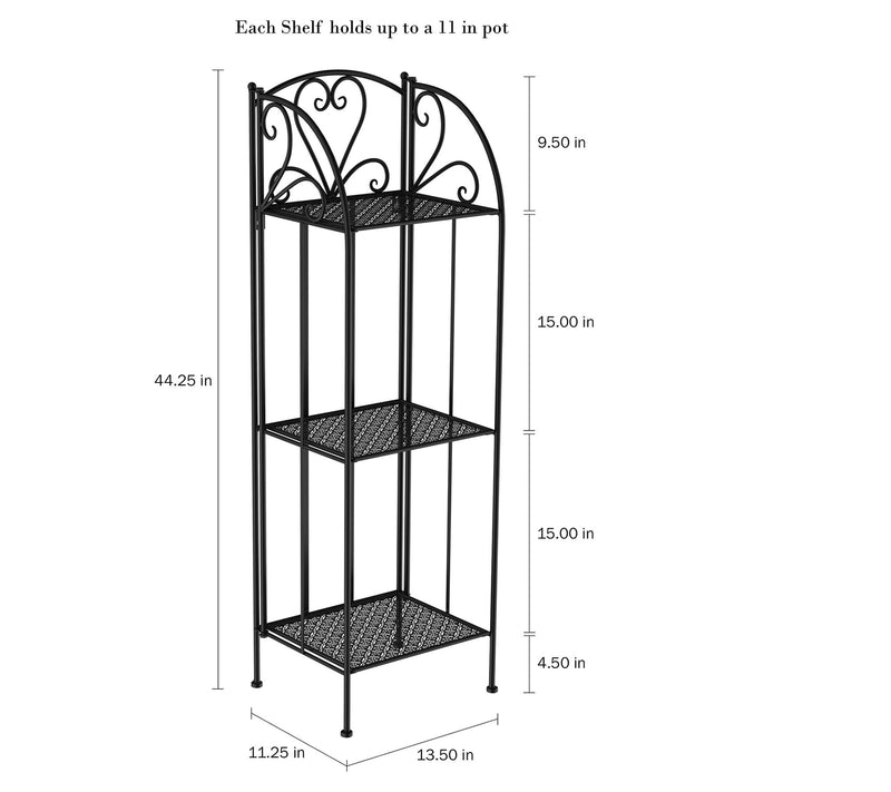 Pure Garden 3-Tier Plant Stand Vertical Shelf Indoor/Outdoor — View 2