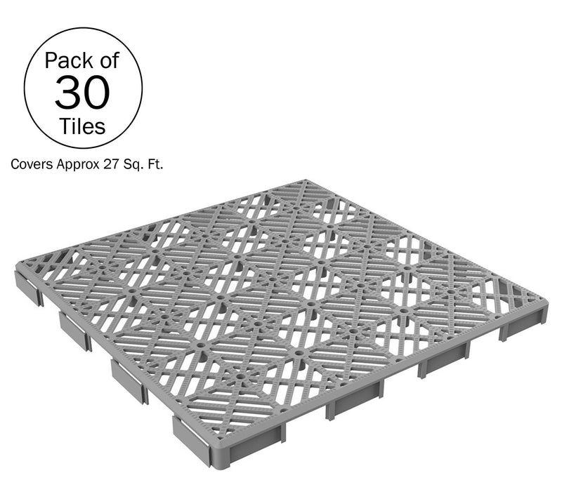 Pure Garden 30-Pack Deck Tiles Interlocking Patio Tiles — View 4