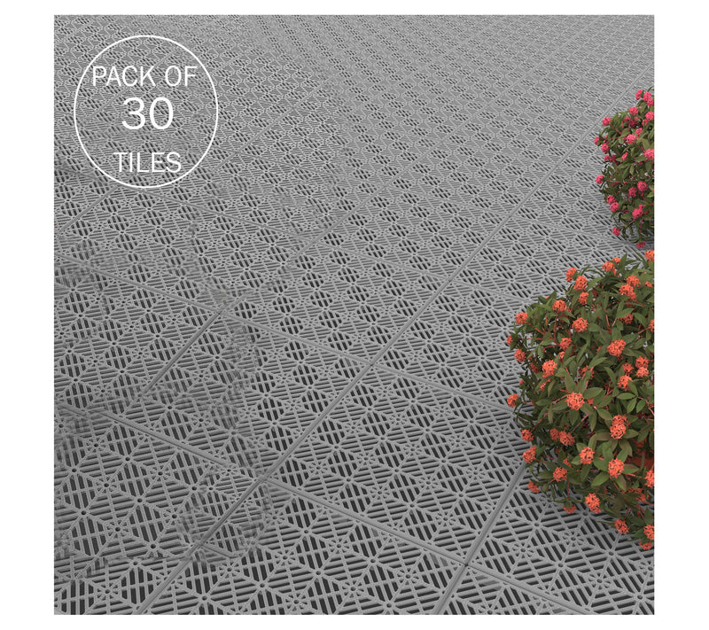 Pure Garden 30-Pack Deck Tiles Interlocking Patio Tiles — View 11
