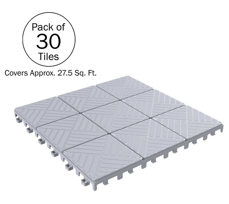 Pure Garden Dec k Tiles 30 Inte rlocking Patio Tiles — View 5