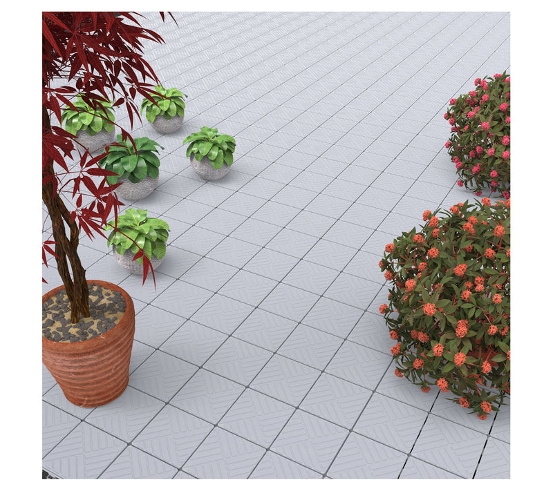 Pure Garden Deck Tiles 6-Pack Interlocking Patio Tiles — View 5