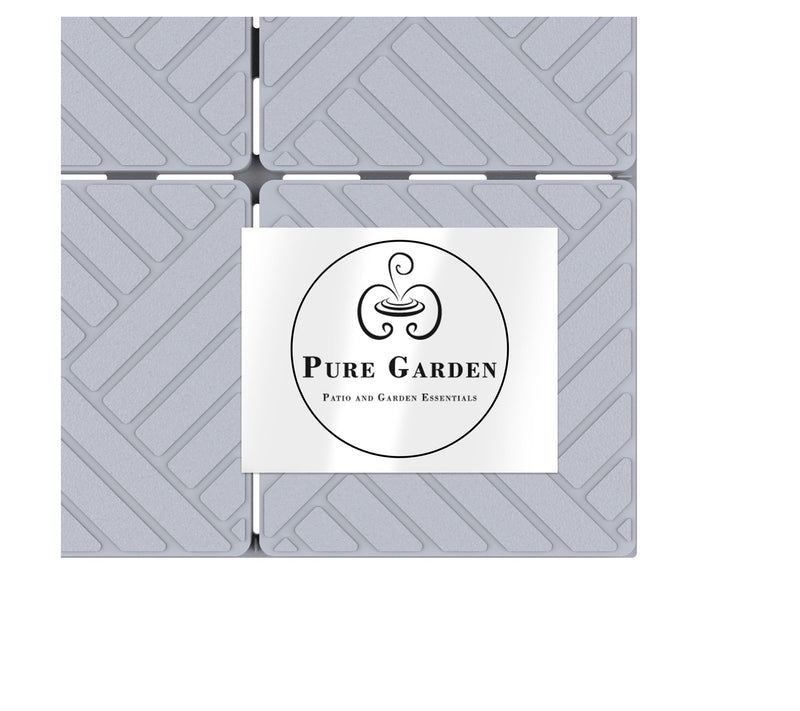 Pure Garden Deck Tiles 6-Pack Interlocking Patio Tiles — View 6