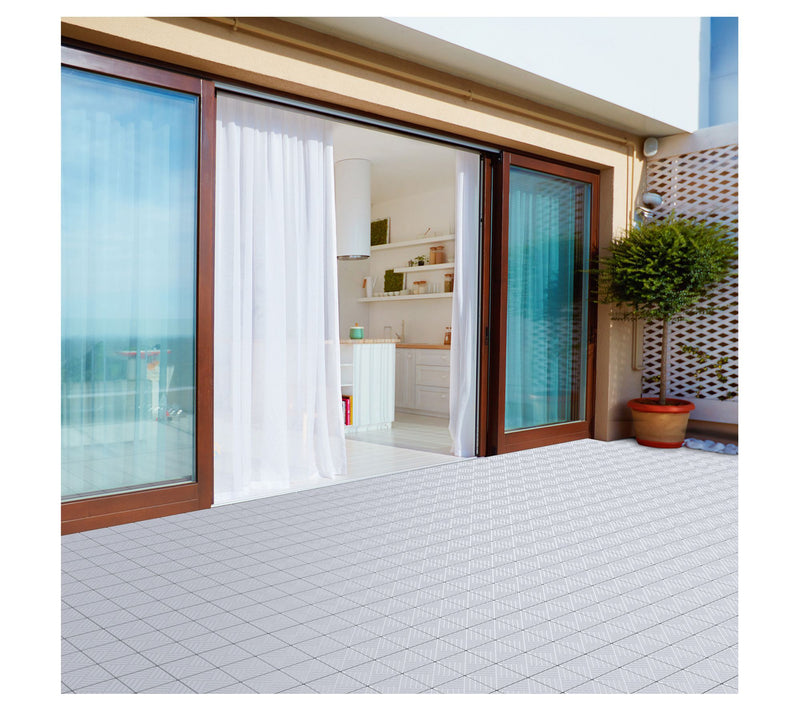 Pure Garden Deck Tiles 6-Pack Interlocking Patio Tiles — Main view