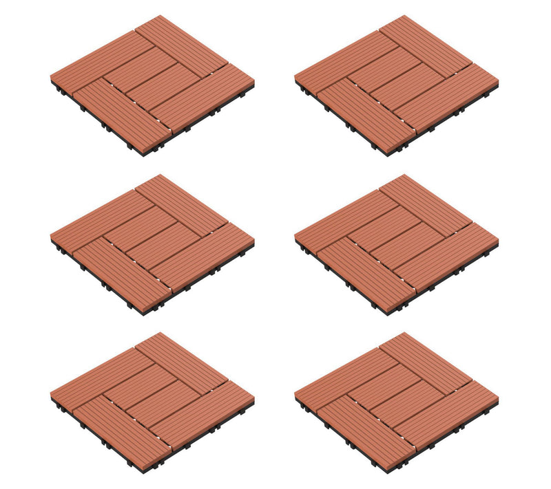 Pure Garden Interlocking Criss-Cross Pattern Deck Tiles — View 7