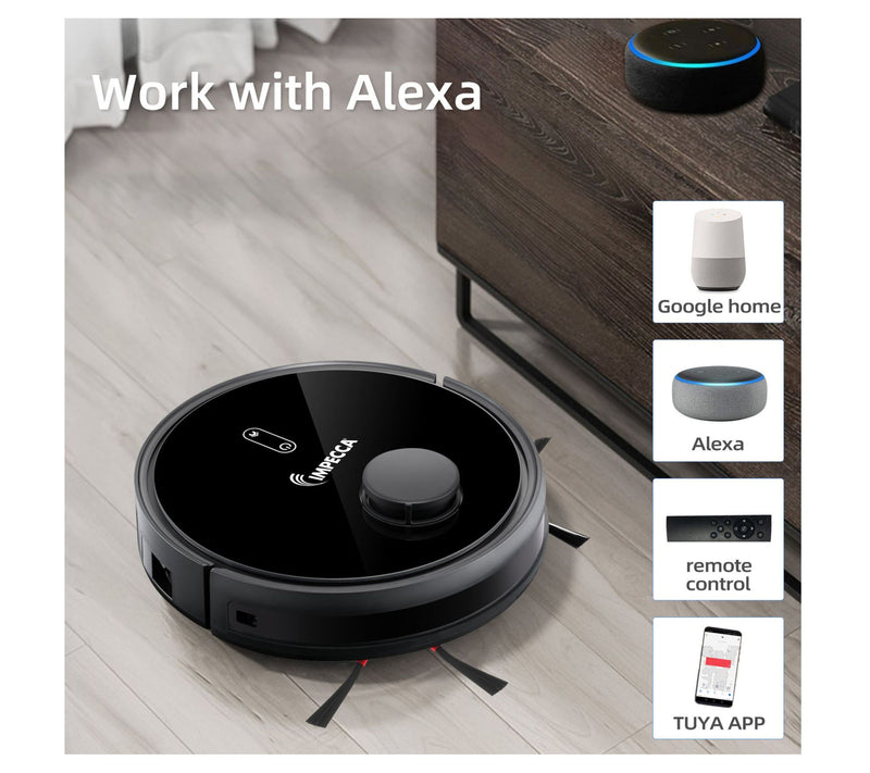 Impecca Robot Vacuum & Mop Combo, Self-Charging, Wi-Fi/App — View 5