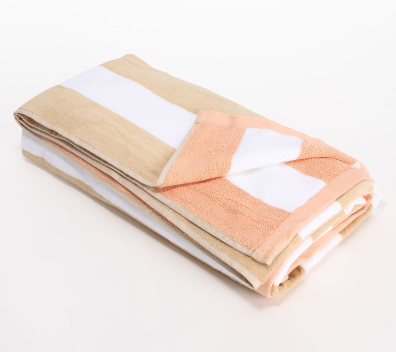 Home Reflections Reversible Cabana Stripe Beach Towel — View 5
