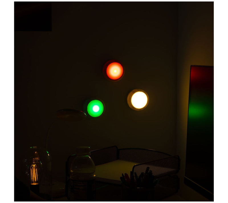 LitezAll Remote Controlled Colored Puck Light 3Pack — View 7