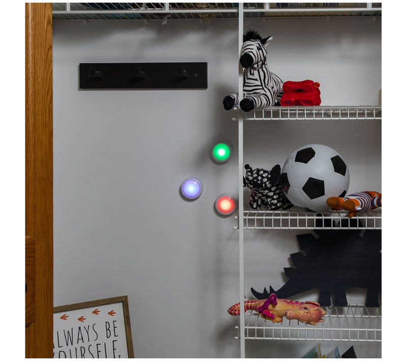 LitezAll Remote Controlled Colored Puck Light 3Pack — View 9