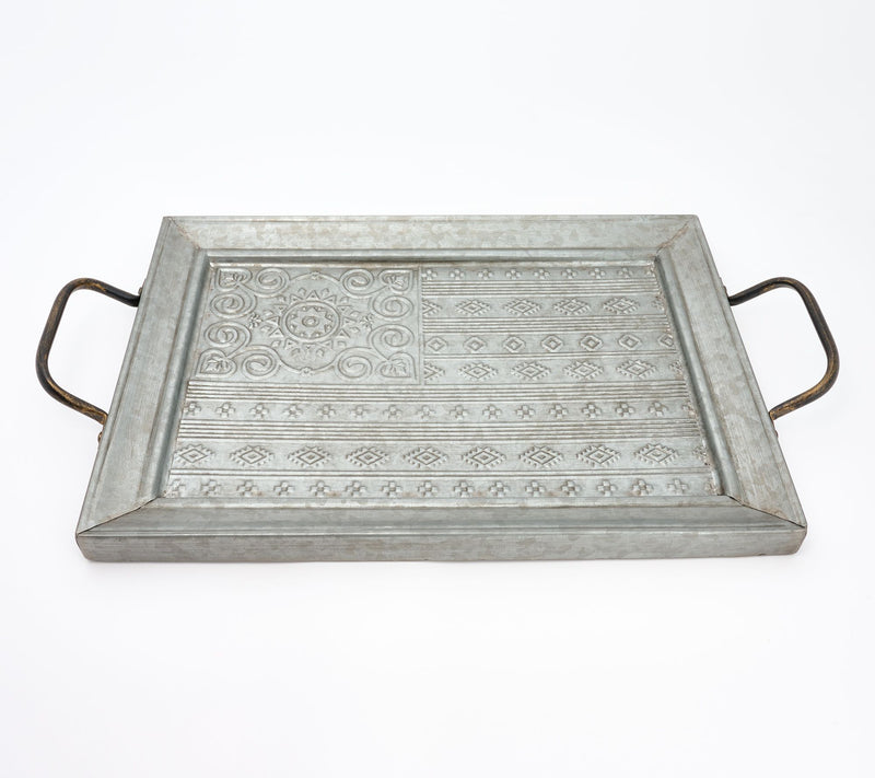 Sister Road by JG 22" x 12" Embossed Galvanized Tray — Main view