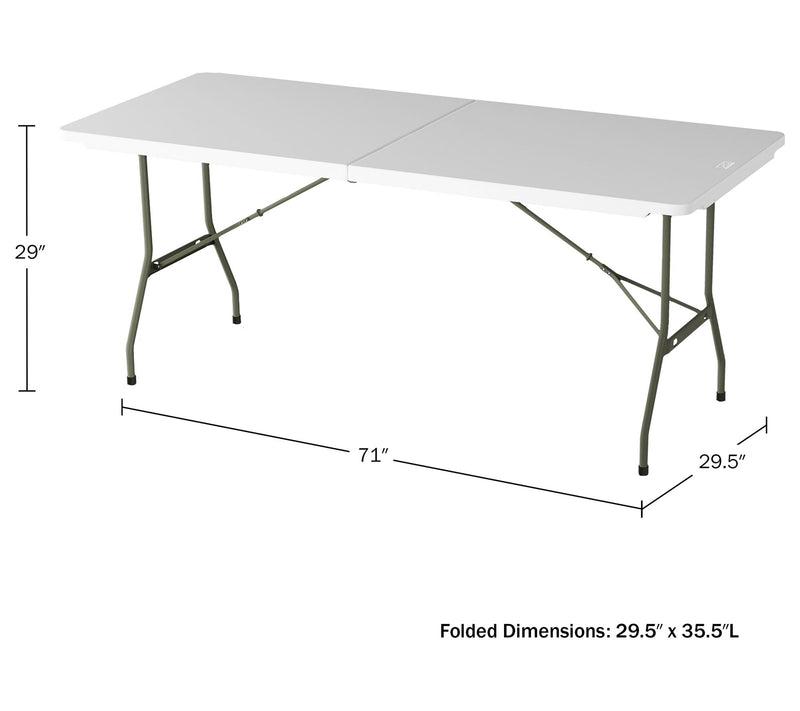 Lavish Home 6-Foot Folding Table Indoor and Outdoor Table — View 2