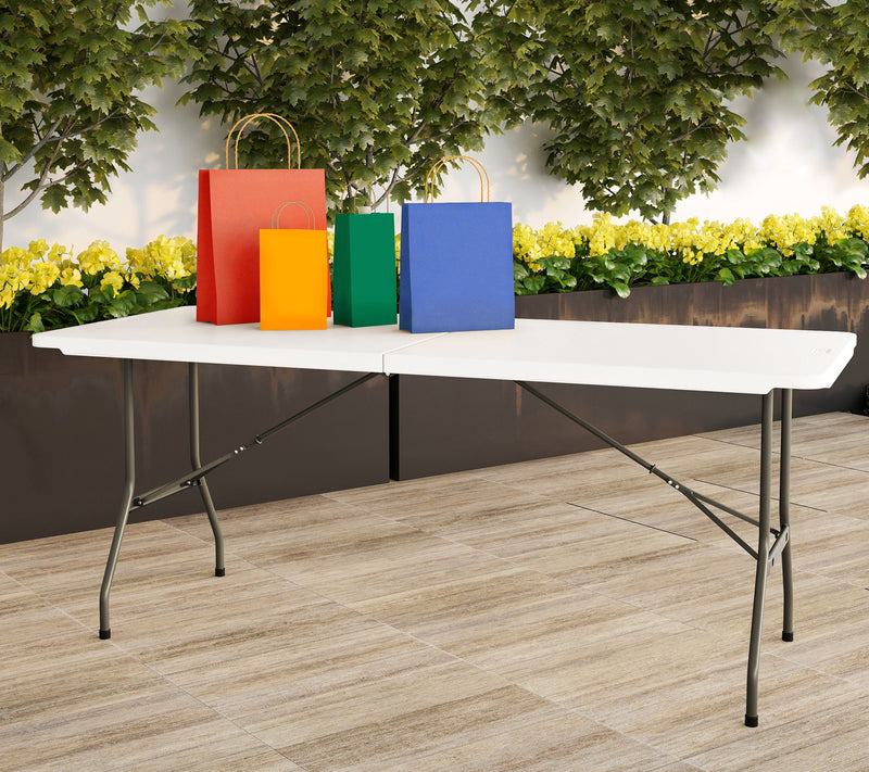 Lavish Home 6-Foot Folding Table Indoor and Outdoor Table — View 6