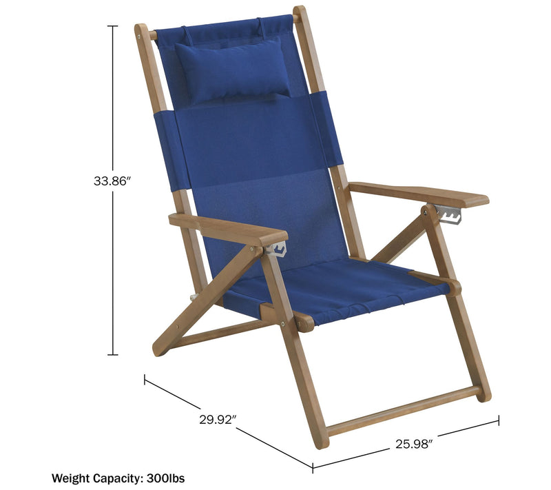 Lavish Home Outdoor Folding Beach Chair — View 7