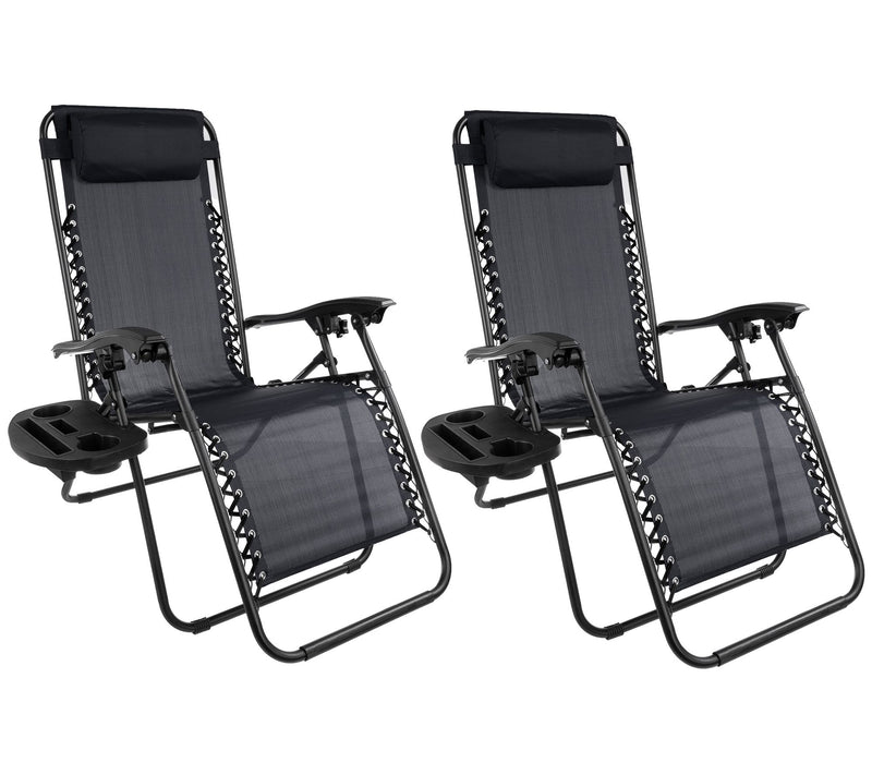 Pure Garden Set of 2 Outdoor Zero Gravity withide Tables — View 12