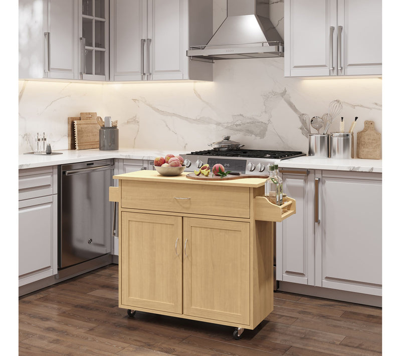 Lavish Home Kitchen Island Spice Rack & StorageRolling Cart — View 8