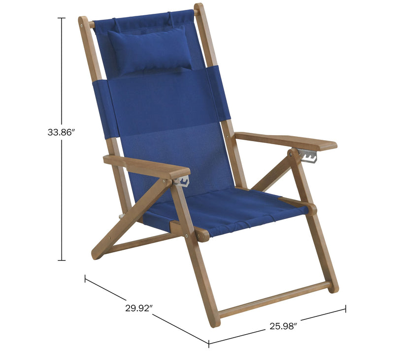 Lavish Home 2 Beach Chairs Outdoor Wood — View 2