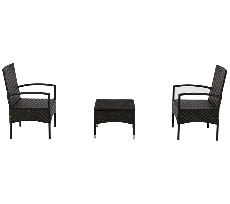 Lavish Home Patio Furniture 3-Piece Rattan Seating Combo — View 7