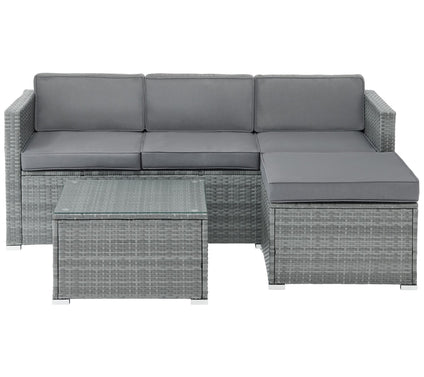 Lavish Home Patio 3-Piece Rattan Outdoor Furniture