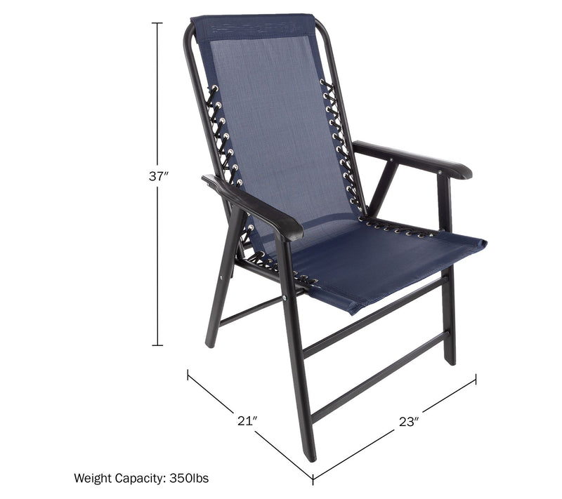 Pure Garden 2 Folding Camping Chairs Portable Lounge Chairs — View 5
