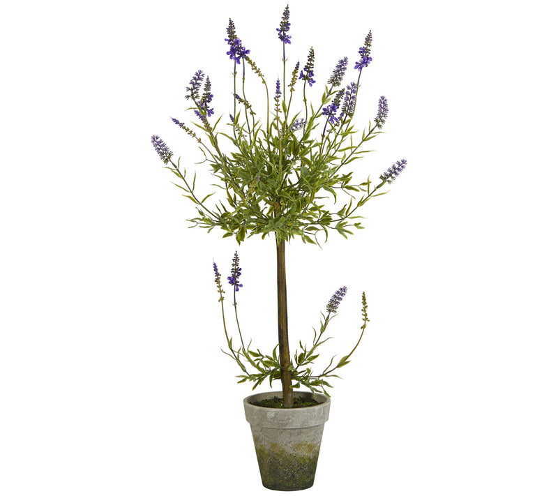 Nearly Natural 34" Lavender Topiary Artificialree — View 3