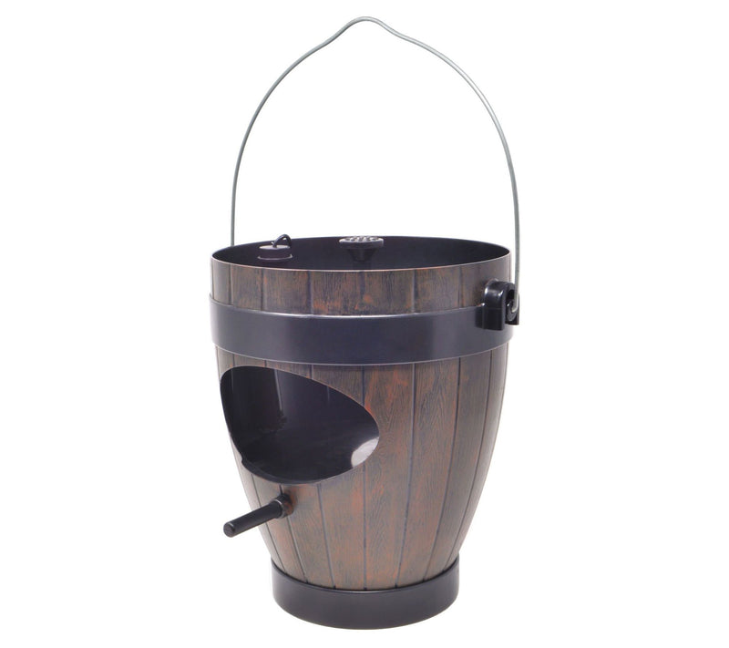 Bernini Rustic Barrel Bird Feeder and Fountain — View 3