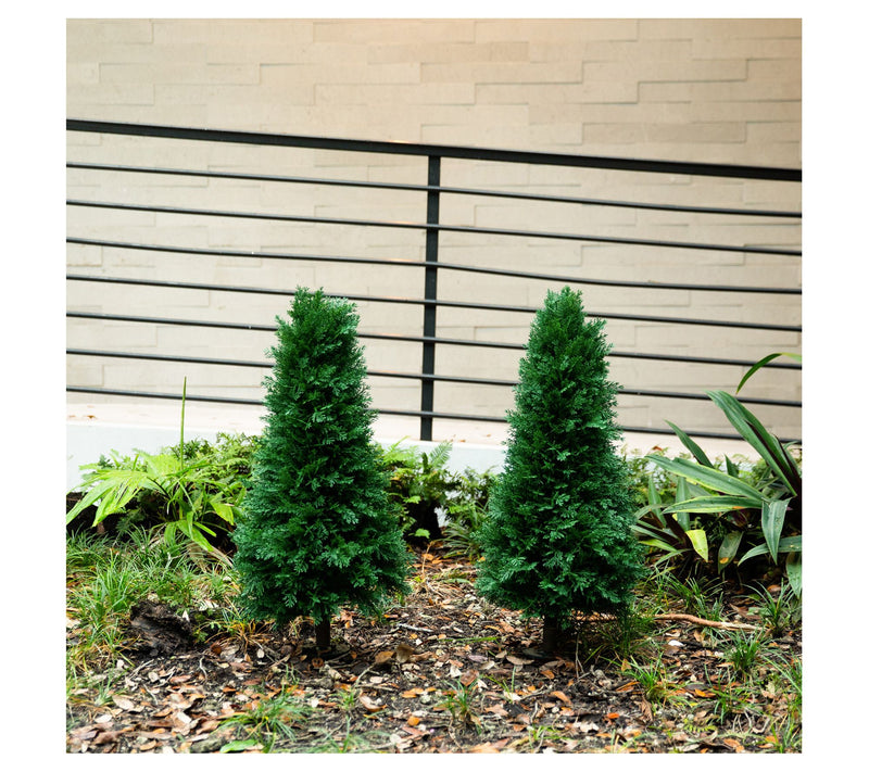Nearly Natural 36" Faux Cedar Plant UV Resistant (Set of 2) — View 5