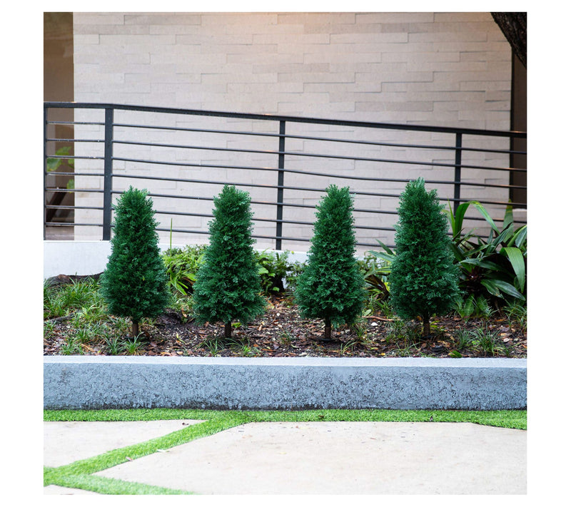 Nearly Natural 36" Faux Cedar Plant UV Resistant (Set of 2) — View 6