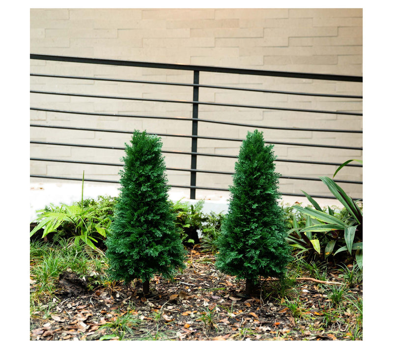 Nearly Natural 36" Faux Cedar Plant UV Resistant (Set of 2) — View 4