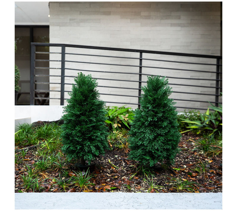 Nearly Natural 30" Faux Cedar Plant UV (Set of 2) — View 5