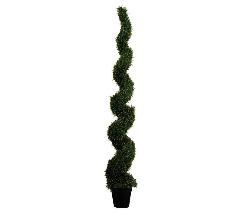 Nearly Natural 8' Faux Rosemary Leaf Spiral Tre e UV — Main view