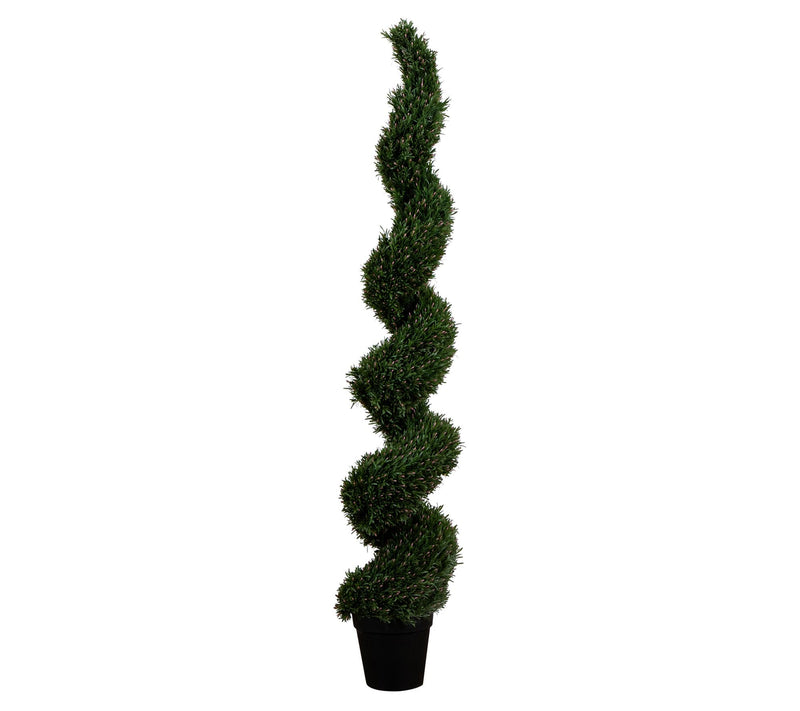 Nearly Natural 7' Faux Rosemary Leaf Spiral Tree UV — View 3