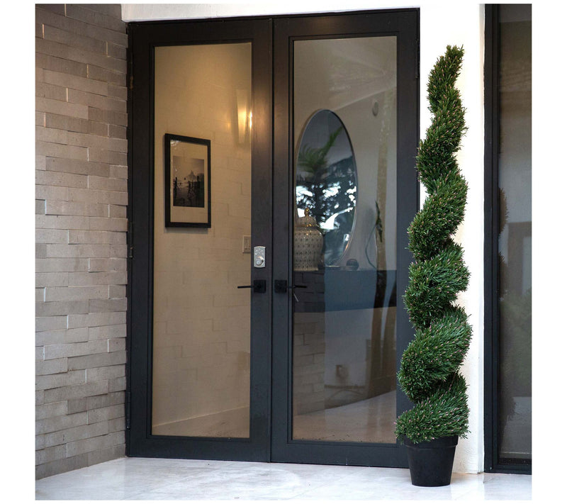 Nearly Natural 7' Faux Rosemary Leaf Spiral Tree UV — View 5