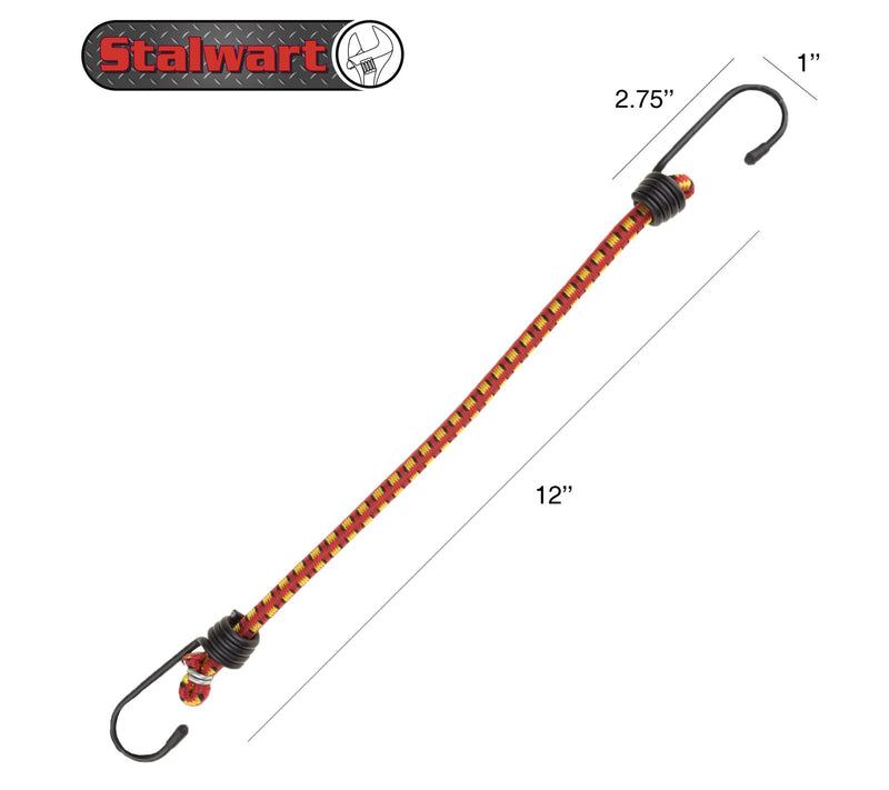 Stalwart Bungee Cords 10-Pack Virgin Rubber 12- Inch Cordage — View 3